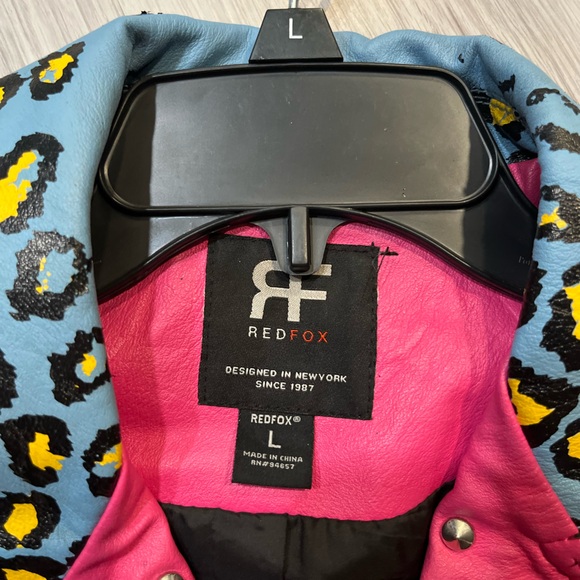 Colorful Studded Leather Jacket - Picture 6 of 7